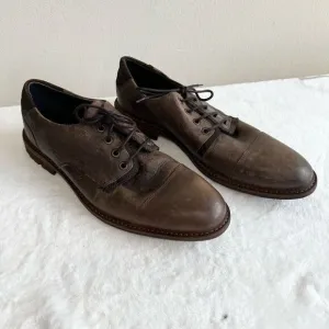 Bullboxer Brown Lace Up Mens Dress Derby Shoes 44