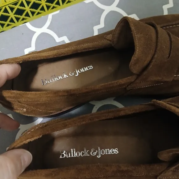 BULLOCK &amp; JONES Brown Suede Loafers SZ.10