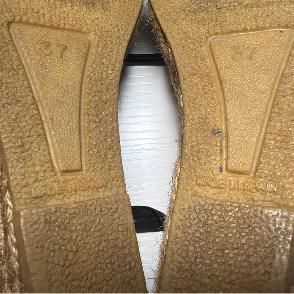 Burberry Black and Tan Espadrille Sandals
