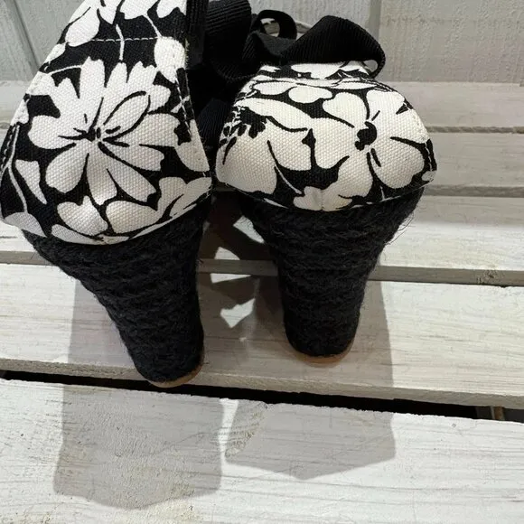 Burberry Floral Espadrille Sandals - Size 40