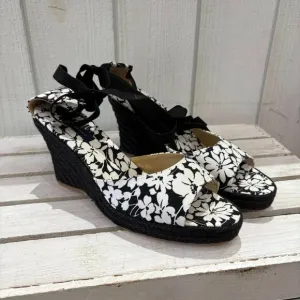 Burberry Floral Espadrille Sandals - Size 40