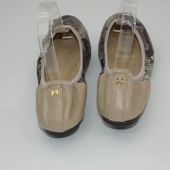 Butterfly Twists Vivienne Stone Snakeskin Print Memory Foam Ballet Flats Size 40