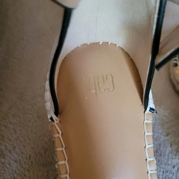 Cabi wedge espadrille sandals size 8