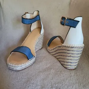 Cabi wedge espadrille sandals size 8