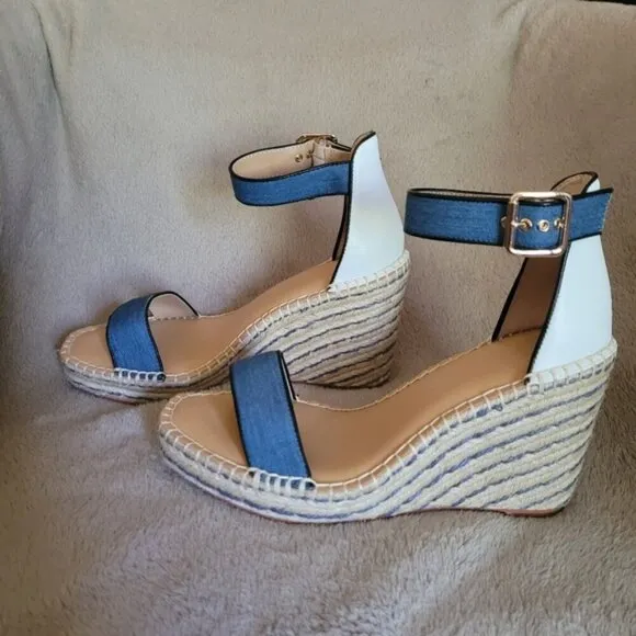 Cabi wedge espadrille sandals size 8