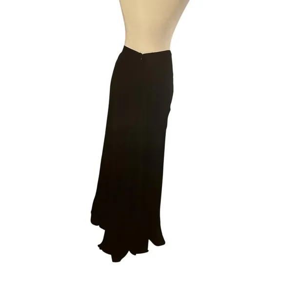 Cache high low Maxi Skirt 100 %SILK black sheer whimsigoth witchy womens size 8