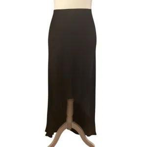 Cache high low Maxi Skirt 100 %SILK black sheer whimsigoth witchy womens size 8