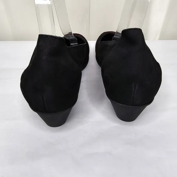 Cache Suede Color Block Heels Size 41 Black, Burgundy, and Yellow
