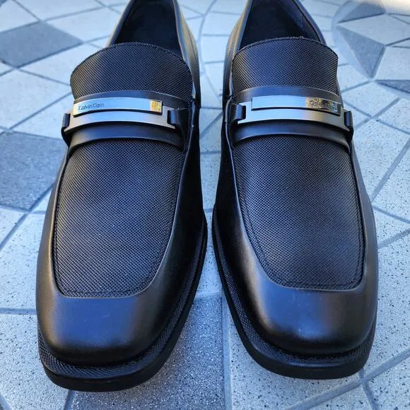Calvin Klein Ernest Embossed Faux Leather Dress Shoes 10.5