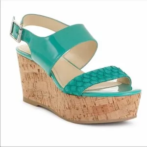 Calvin Klein Lorraine Leather Platform Sandals