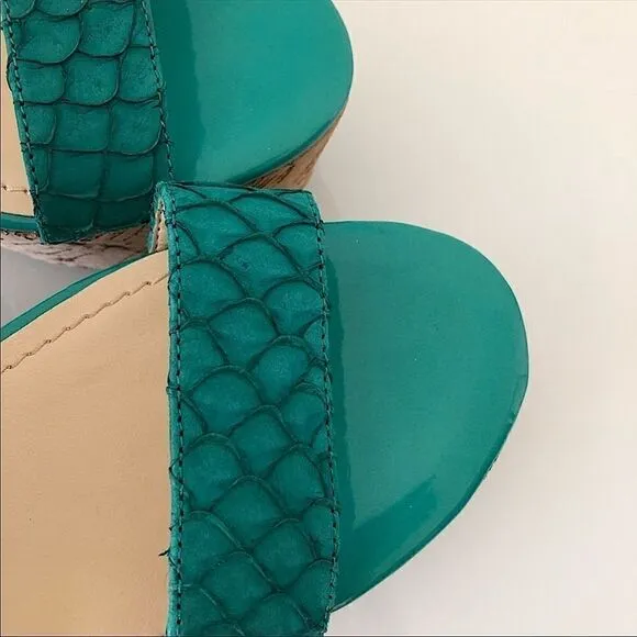 Calvin Klein Lorraine Leather Platform Sandals