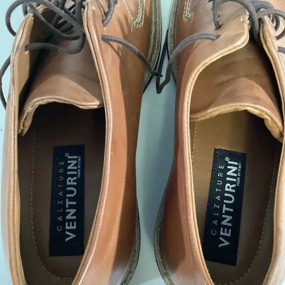 CALZATURE VENTURINI MEN'S Shoes Size 10 M Made In Italy Dress Shoes