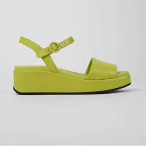 Camper Misia Neon Green Platform Sandals