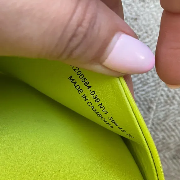 Camper Misia Neon Green Platform Sandals