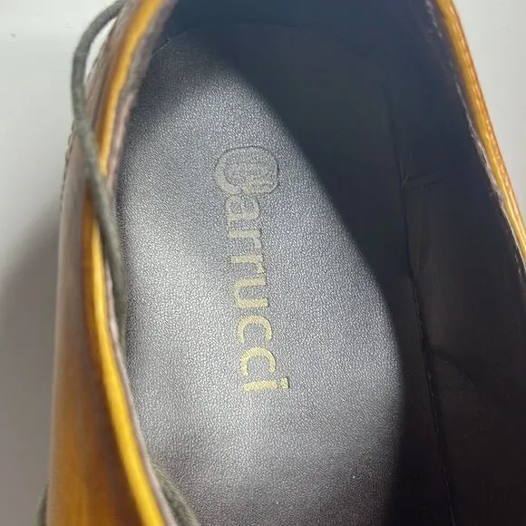 Carrucci Cognac leather dress shoes.  Size 10.