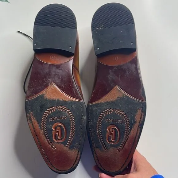 Carrucci Cognac leather dress shoes.  Size 10.