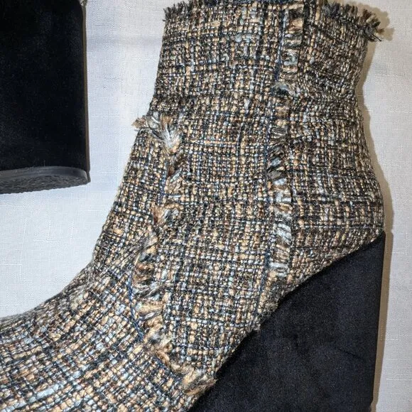 Castaner Tweed Quiaca Platform Ankle Boots Multicolor Size 10.5/ EU 41