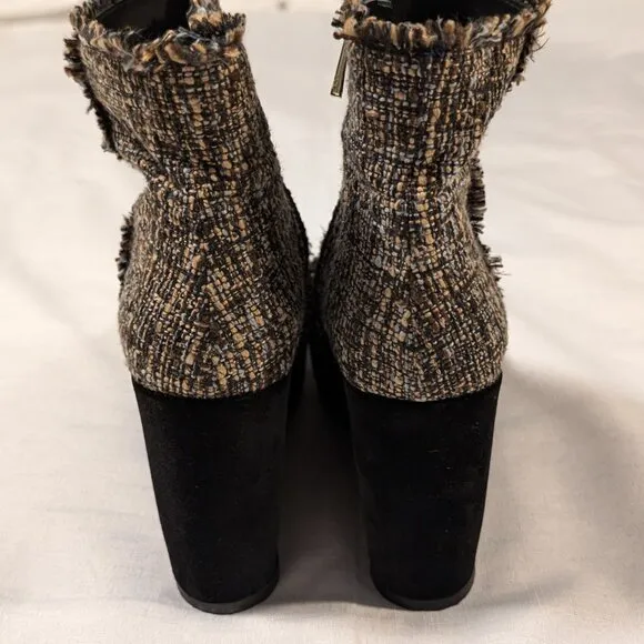 Castaner Tweed Quiaca Platform Ankle Boots Multicolor Size 10.5/ EU 41