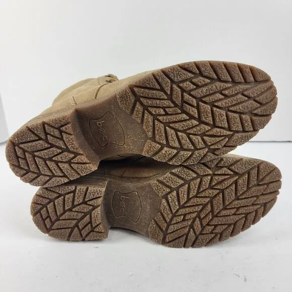 Casual Lace-Up zipper Boots Taupe 7.5 M