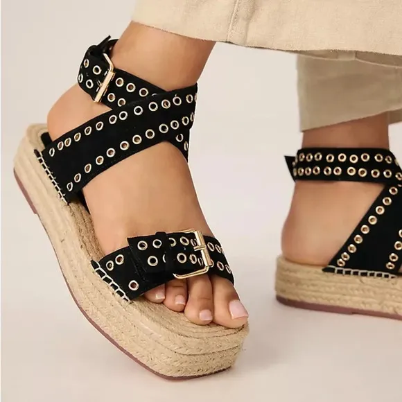 CAVERLEY Spy Espadrille Sandals Size 41/10