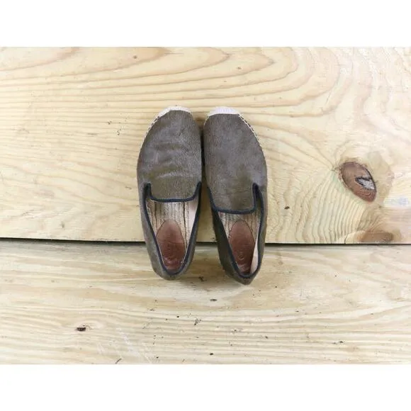 Celine Shoes Womens 8.5 Brown Pony Hair Espadrilles Flats Paris Dust Bag