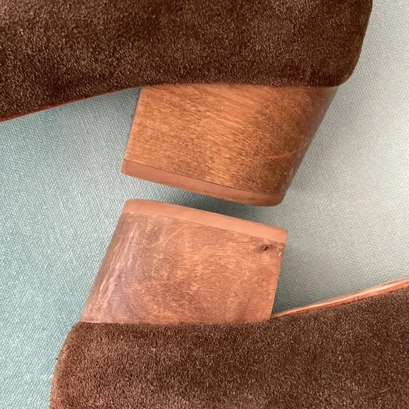 Ceri Hoover Gabriella Suede Block Heel Shoes Anthropologie