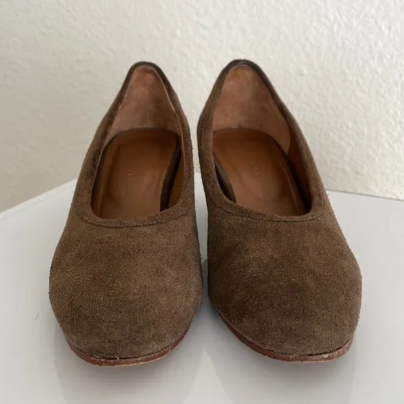 Ceri Hoover Gabriella Suede Block Heel Shoes Anthropologie