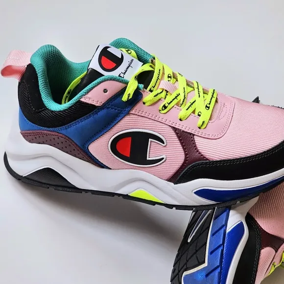 CHAMPION 93 Eighteen Block Multi-Color Shoes Unisex Multicolored Sneakers 6Y