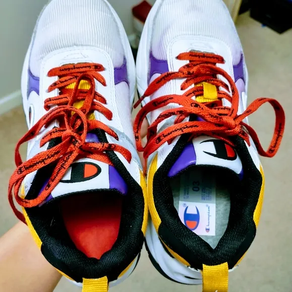 Champion 93 Eighteen Block White&amp; Multicolor Shoes