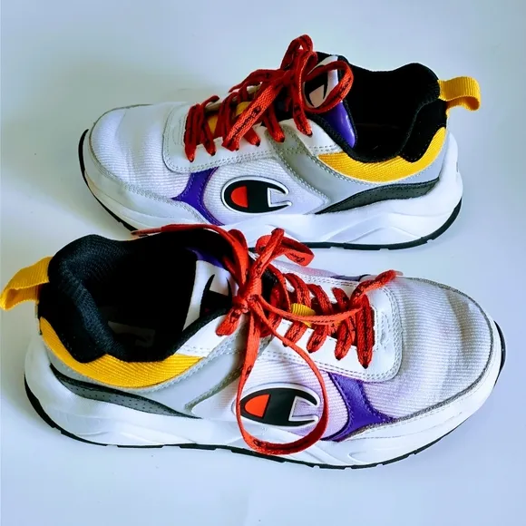Champion 93 Eighteen Block White&amp; Multicolor Shoes