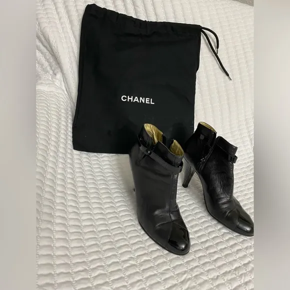 Chanel heel boots