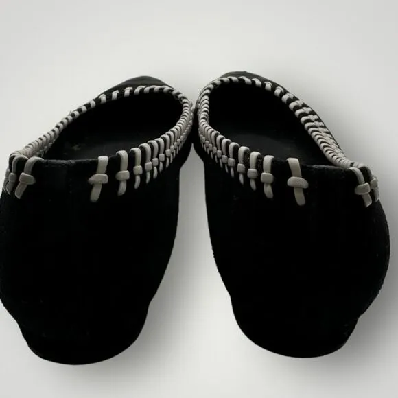 Chanel Suede Leather Whipstitch Ballet Flats 38