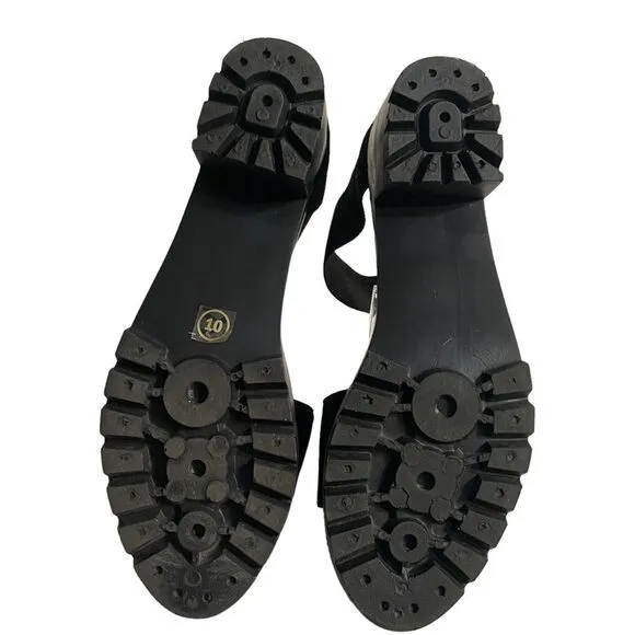 CHARLESTON SHOE CO. Original Monterey Sandal. Black insoles, black straps. Sz 10