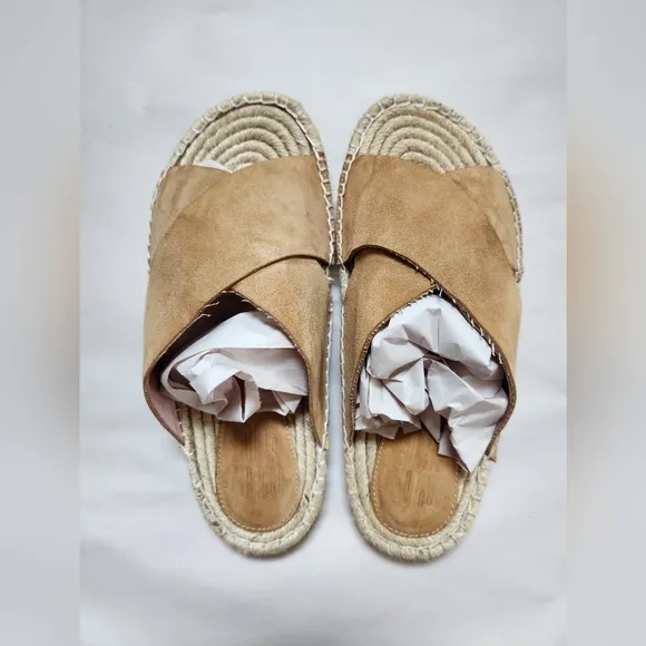Charlotte Stone Espadrille slides size 7