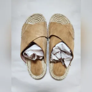 Charlotte Stone Espadrille slides size 7