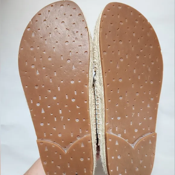 Charlotte Stone Espadrille slides size 7