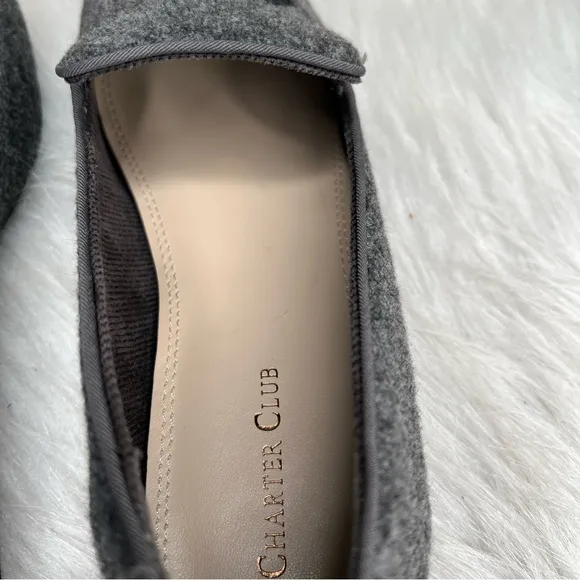 Charter Club Purcie Scotty Loafer Flats Grey Size 8M