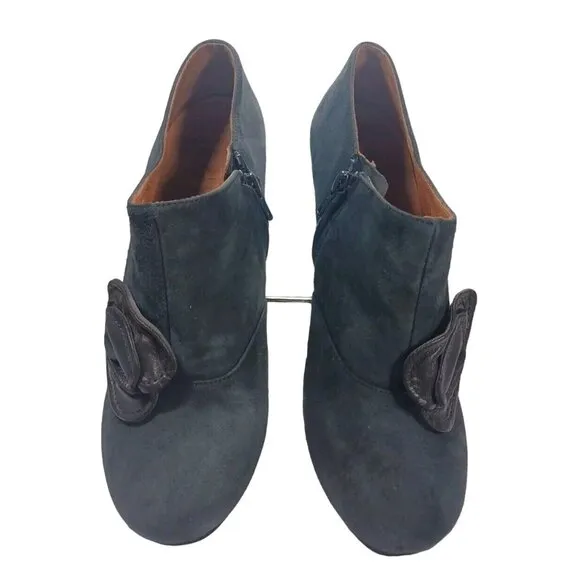 CHIE MIHARA SHOES CAROSA BOOTIES GRAY SUEDE HIDDEN PLATFORM ANKLE BOOTS …