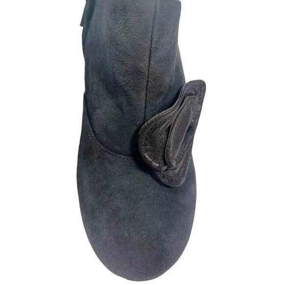 CHIE MIHARA SHOES CAROSA BOOTIES GRAY SUEDE HIDDEN PLATFORM ANKLE BOOTS …