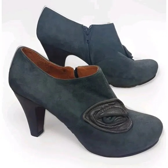 CHIE MIHARA SHOES CAROSA BOOTIES GRAY SUEDE HIDDEN PLATFORM ANKLE BOOTS …