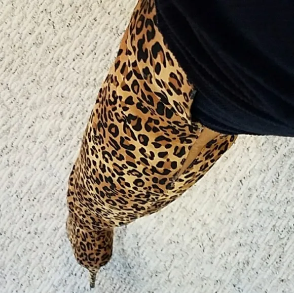 Chinese Laundry Zip Front Cheetah OTK Heeled Boots