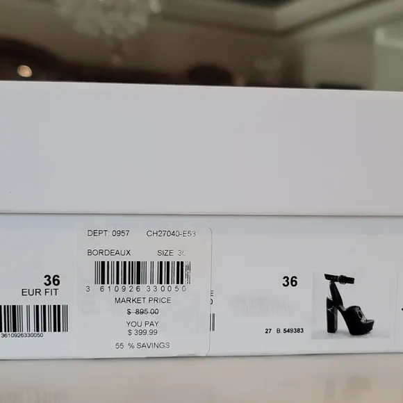 CHLOE Burgundy Platform Shoes with Peep-Toe &amp; Ankle Straps Size EUR 36 NIB