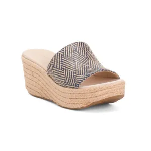 CHOCOLAT BLU Blue Combo Yvon Wedge Sandals