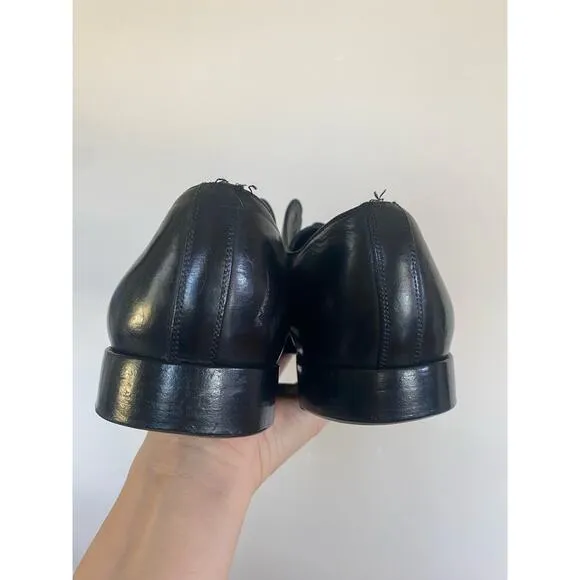 Christian Dior black leather dress shoes derby 44.5 / 11.5 US *
