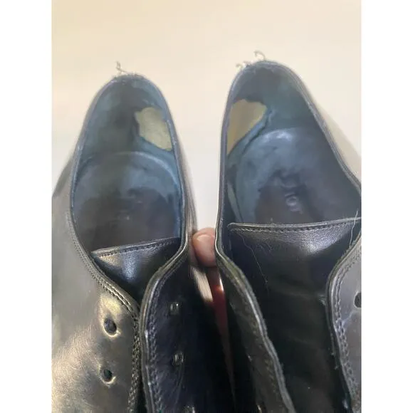 Christian Dior black leather dress shoes derby 44.5 / 11.5 US *