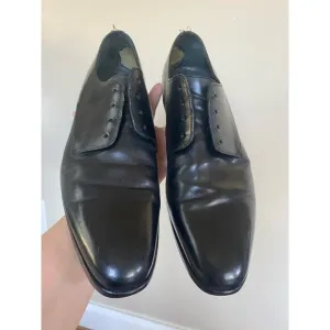 Christian Dior black leather dress shoes derby 44.5 / 11.5 US *