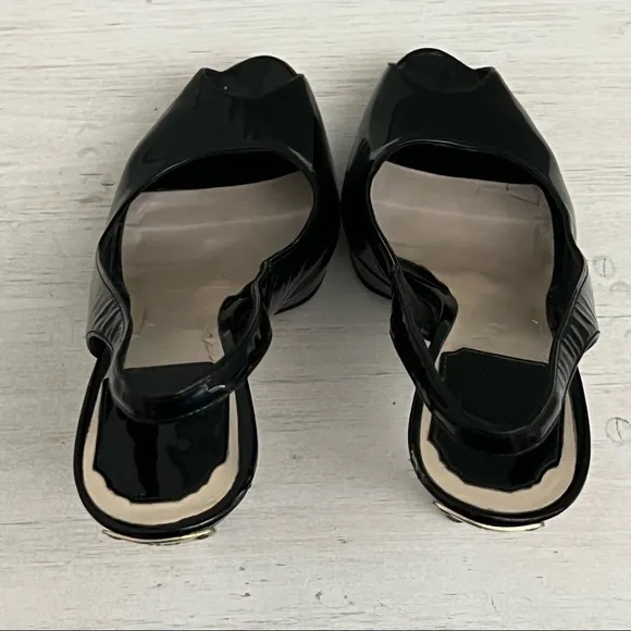 Christian Dior Patent Leather Slingback Pumps SIze 36.5/6.5