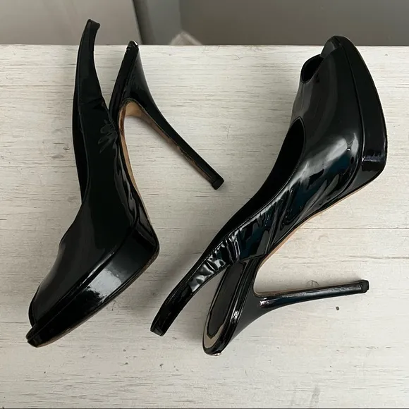 Christian Dior Patent Leather Slingback Pumps SIze 36.5/6.5