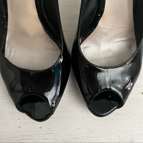 Christian Dior Patent Leather Slingback Pumps SIze 36.5/6.5
