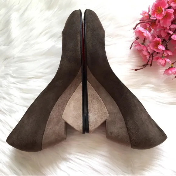 Christian Louboutin Suede Peep Toe Shoes